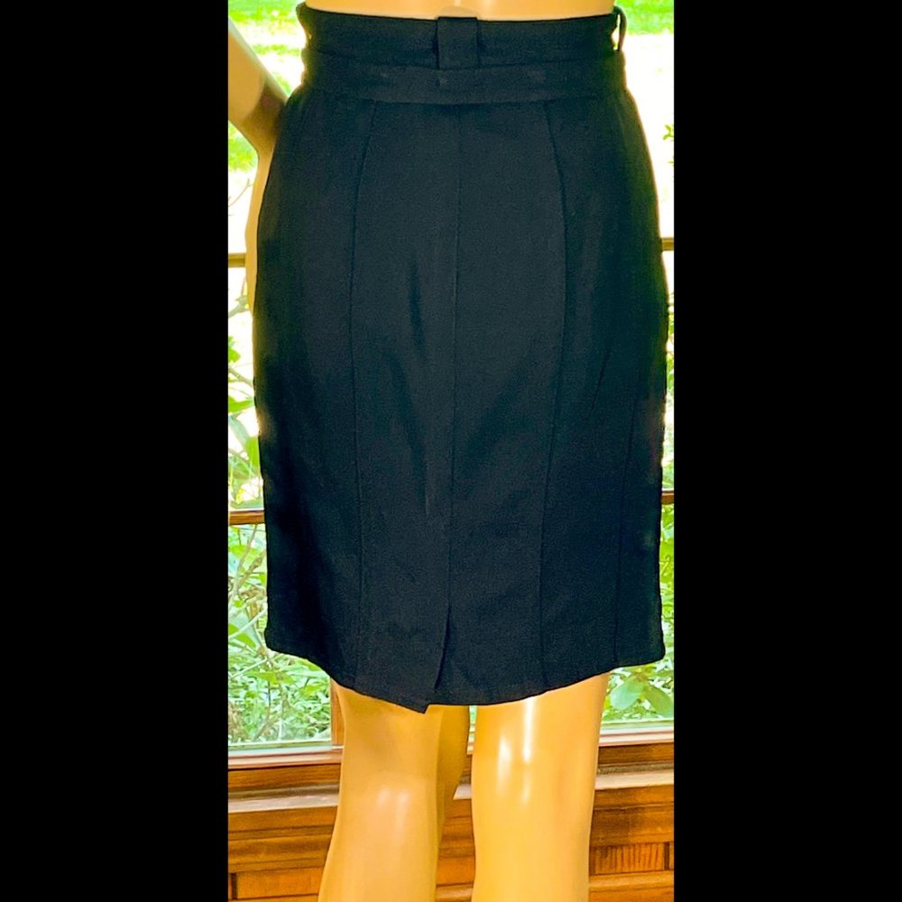 ▪️MARC JACOBS▪️Button Trim Seamed Black Pencil Skirt - Picture 2 of 6